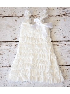 Baby Christening Dress Ivory White Lace