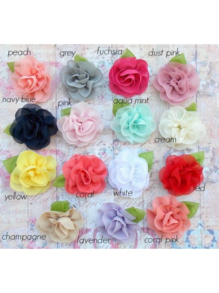 Girl Hair Clip Chiffon flower