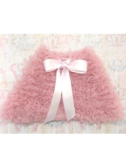 Baby girl chiffon cape Dusty pink