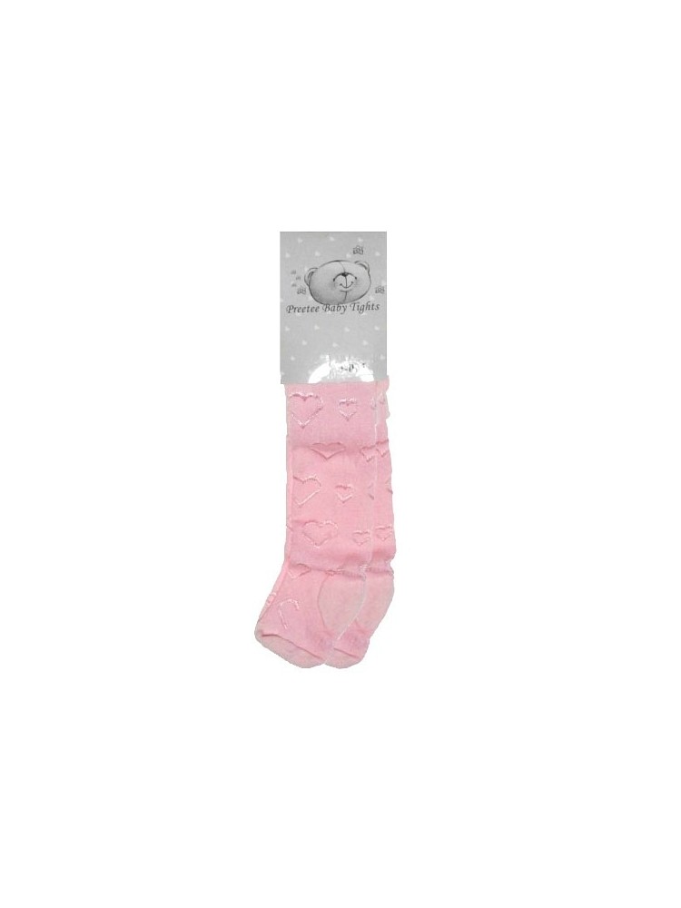 Baby girl tights Heart pink