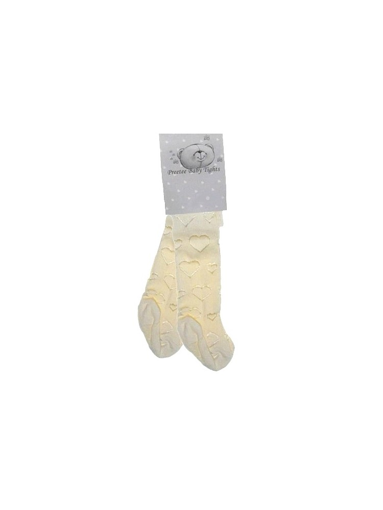 Baby girl tights Heart ivory white Baby girl tights Heart ivory white