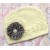 Crochet girl hat Cream with Leopard