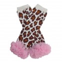 Baby Girl Leg Warmers Leopard with baby pink