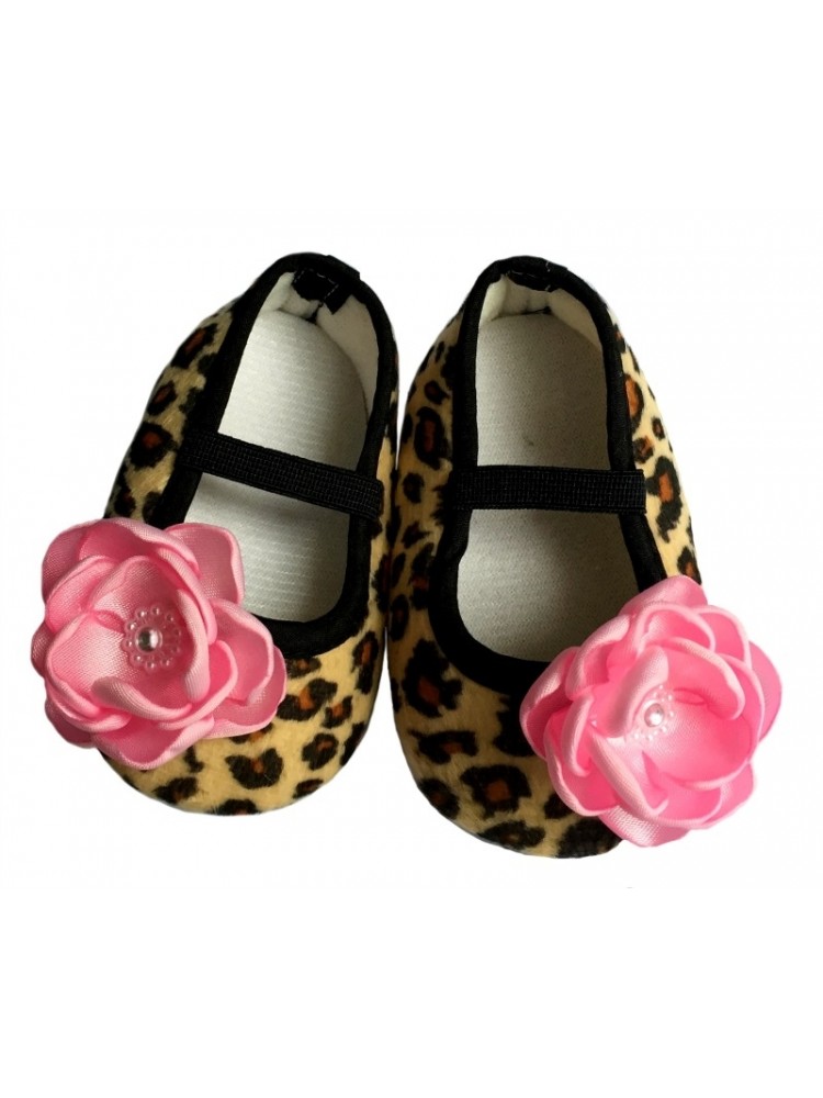 Βaby girl shoes Leopard with flower