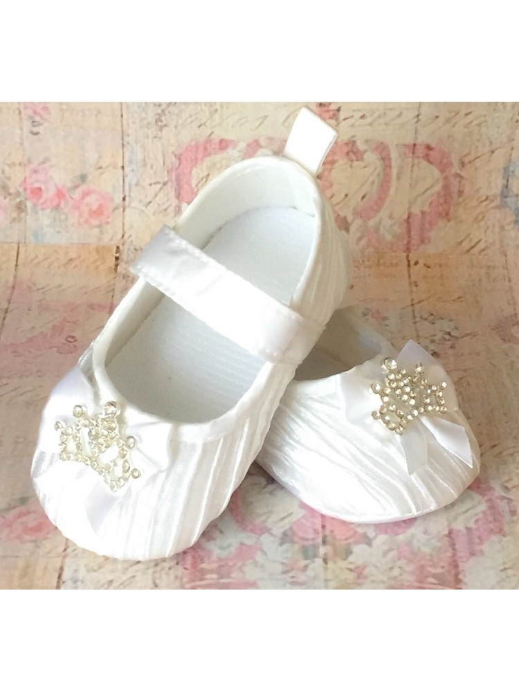 white christening shoes for baby girl