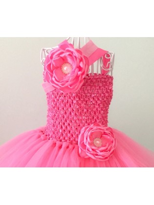 Tutu dress Rose Pink with headband