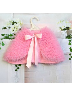 Baby girl chiffon cape Baby pink