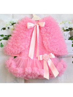 Baby girl chiffon cape Baby pink