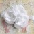 Baby christening headband White Satin and organza bouquet