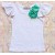 Baby girl top Boutique flowers aquamint