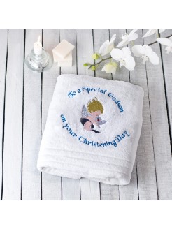 Christening Towel To A Special Godson