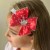 Baby girl headband red bow with white tulle