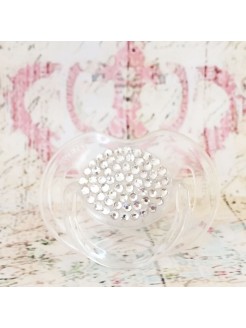 Bling Swarovski Crystal Louis Vuitton Inspired Fashion Glam Pacifier