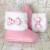 Baby girl boots with pearl flowers