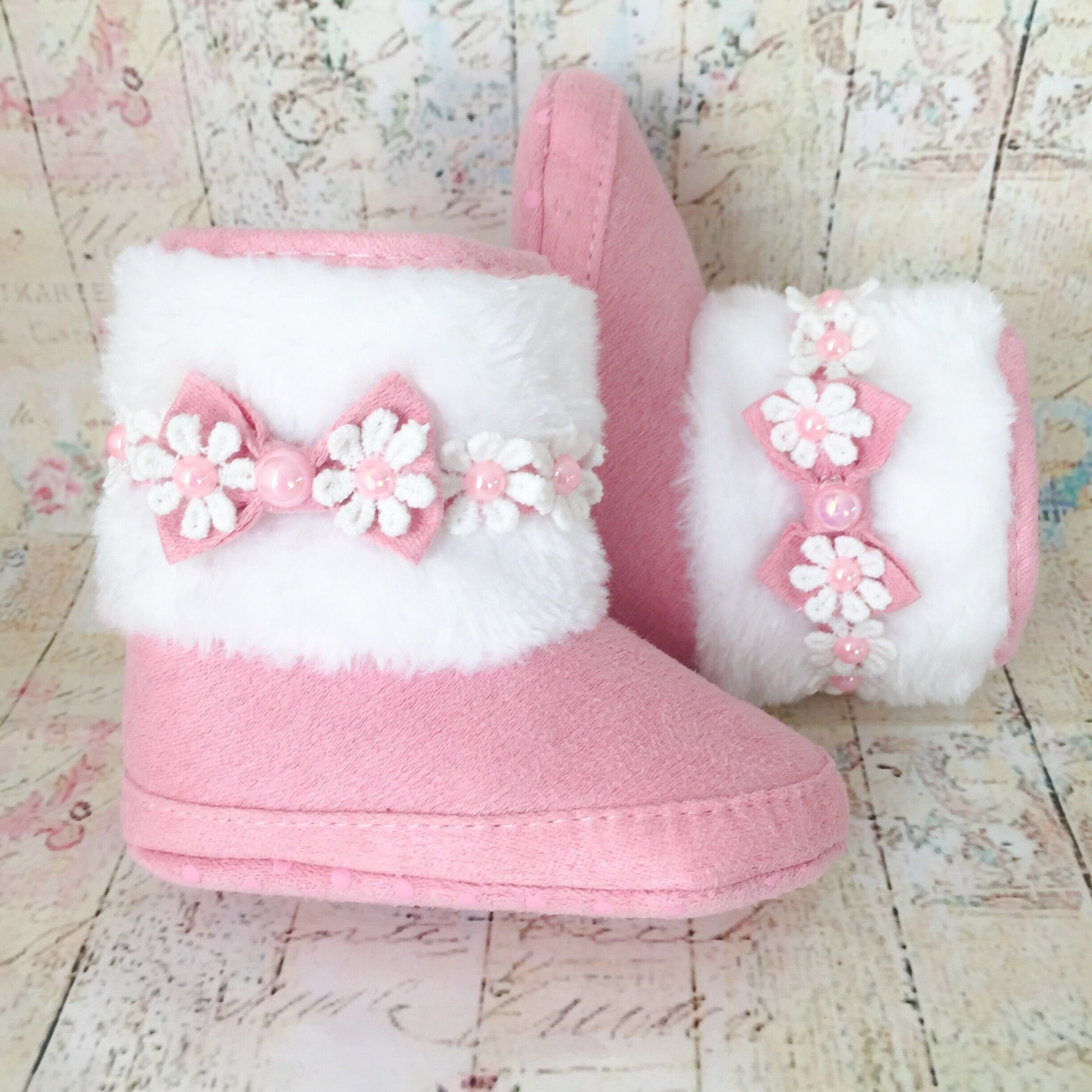 newborn girl booties shoes