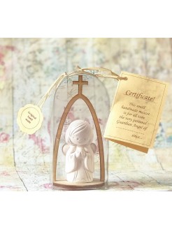 Guardian angel christening gift with cross