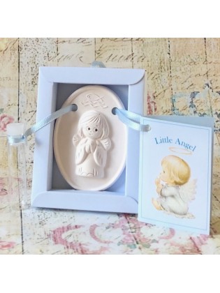 Christening guardian angel gift blue