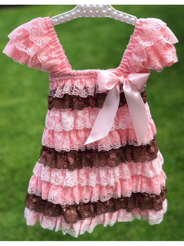 Baby Dress with Lace Multicolor