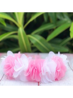 Flower Crown Headband ,,White and Pink''