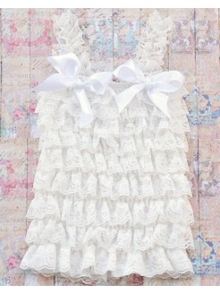 Baby Girl Lace Top Ivory White