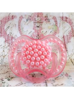 Pacifier avent with pink pearls