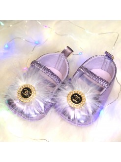 Baby girl shoes Lavender marabou