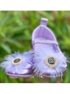 Baby girl shoes Lavender marabou