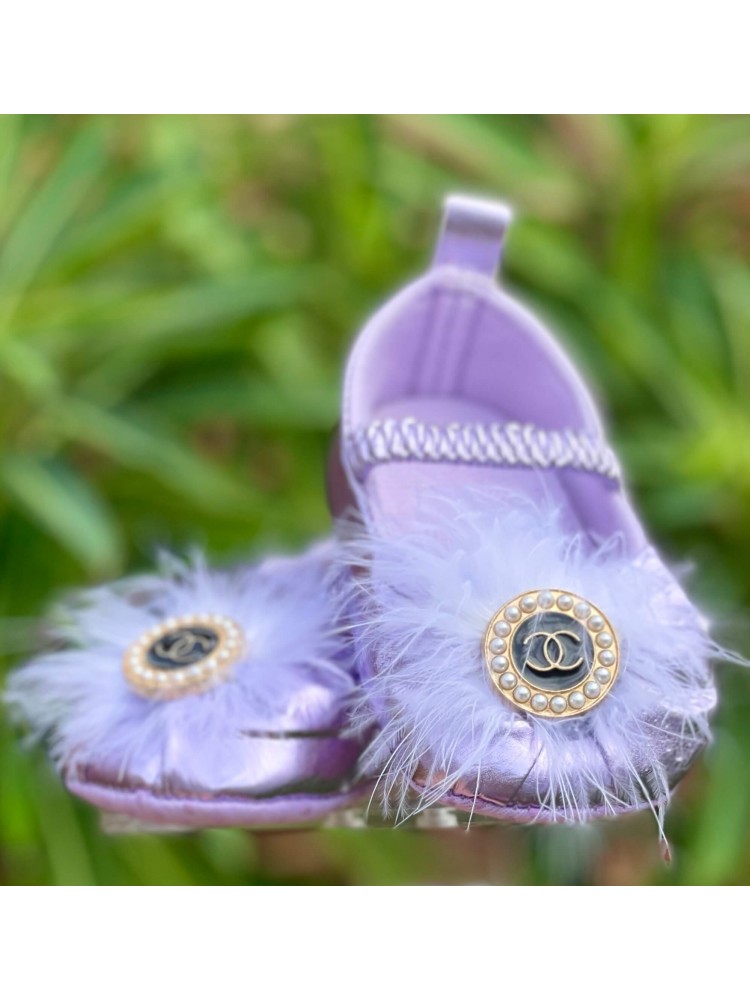 Baby girl shoes Lavender marabou