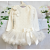 Baby girl onesie dress Ivory white