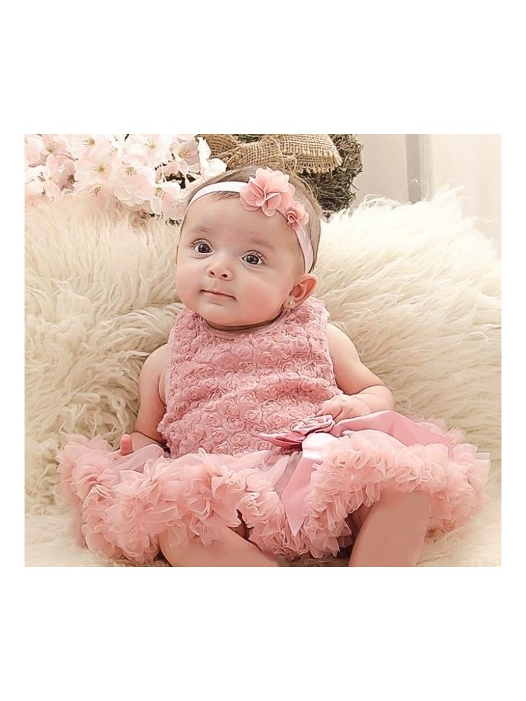 baby girl chiffon onesie dress