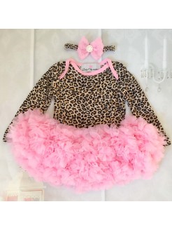 Baby girl onesie dress Leopard