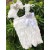 Baby girl white lace romper and headband set Crystals