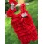 Baby girl red lace romper and headband set Crystals