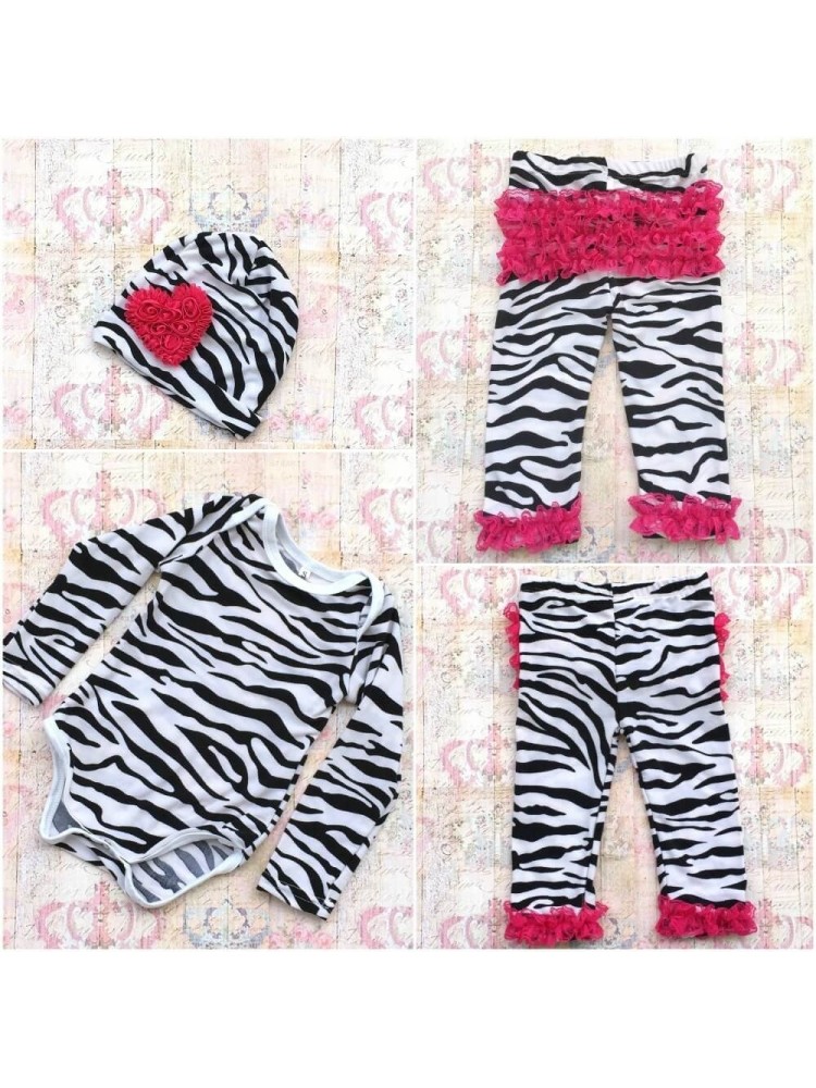 Baby Girl Outfit Set Zebra Baby Girl Outfit Set Zebra