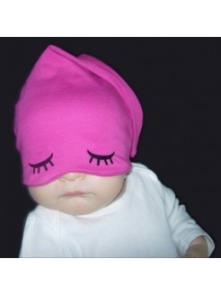 Organic Cotton Baby Sleepy Hat Pink