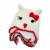 Baby girl crochet hat Hello Kitty red bow