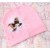 Pink baby girl hat Burberry style bow and marabou