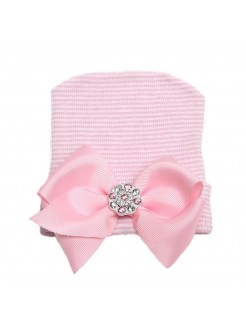 Newborn Hat Pink Boutique Bow