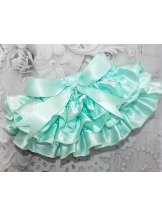 Newborn Girl Satin Frilly Knickers Pants Aqua Mint