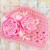 Baby girl crochet hat Pink bouquet