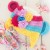Knitted Baby Girl Hat with Ears Multicolor