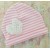 Newborn baby girl hospital hat Rosette heart