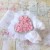 Christening headband Dusty pink rosette heart