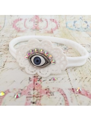 Baby Girl Good Luck Headband Against Evil Eye