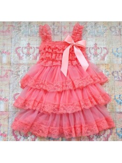 Baby Girl Dress Coral Lace