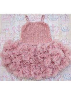 Baby Girl Dusty Pink Rosette Dress