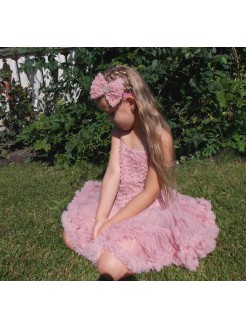 Baby Girl Dusty Pink Rosette Dress