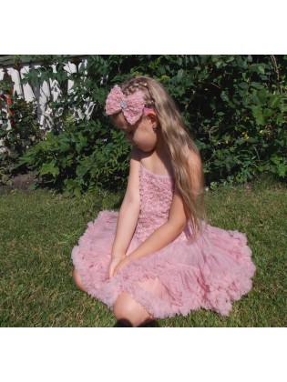 Baby Girl Dusty Pink Rosette Dress