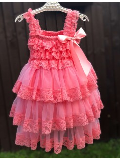 Baby Girl Dress Coral Lace