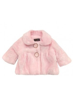 Baby Girl Faux Fur Coat Pink